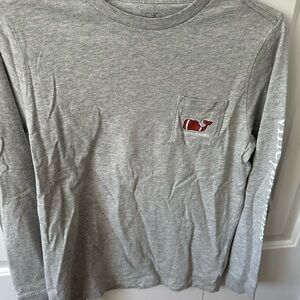 Vineyard Vines Kids Football Gray Long Sleeve Shirt. Never worn new with tag